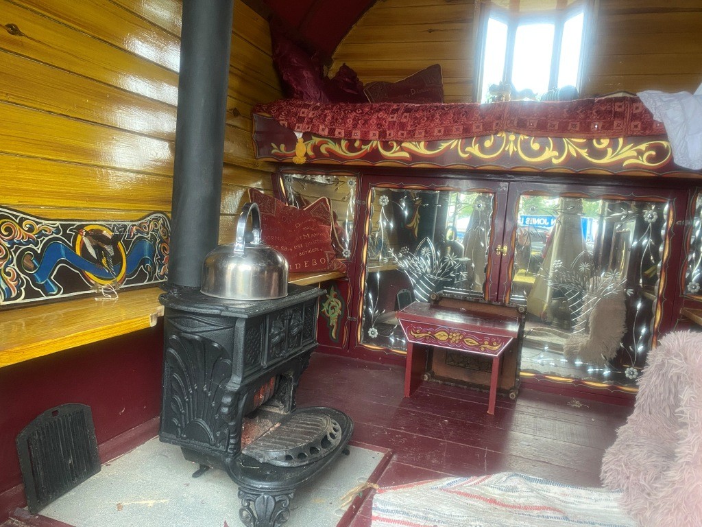 inside canvas wagon